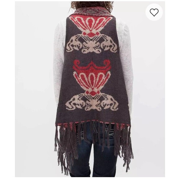 Morning Apple Women's Flyaway Sweater Vest Women's S/M Wool Blend Layering Piece - Picture 12 of 12